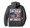 My Uncle Is Soldier Patriotic Proud Hoodie - Aesthetic Graphic for Adults - T-Shirt, Sweatshirt, Hoodie