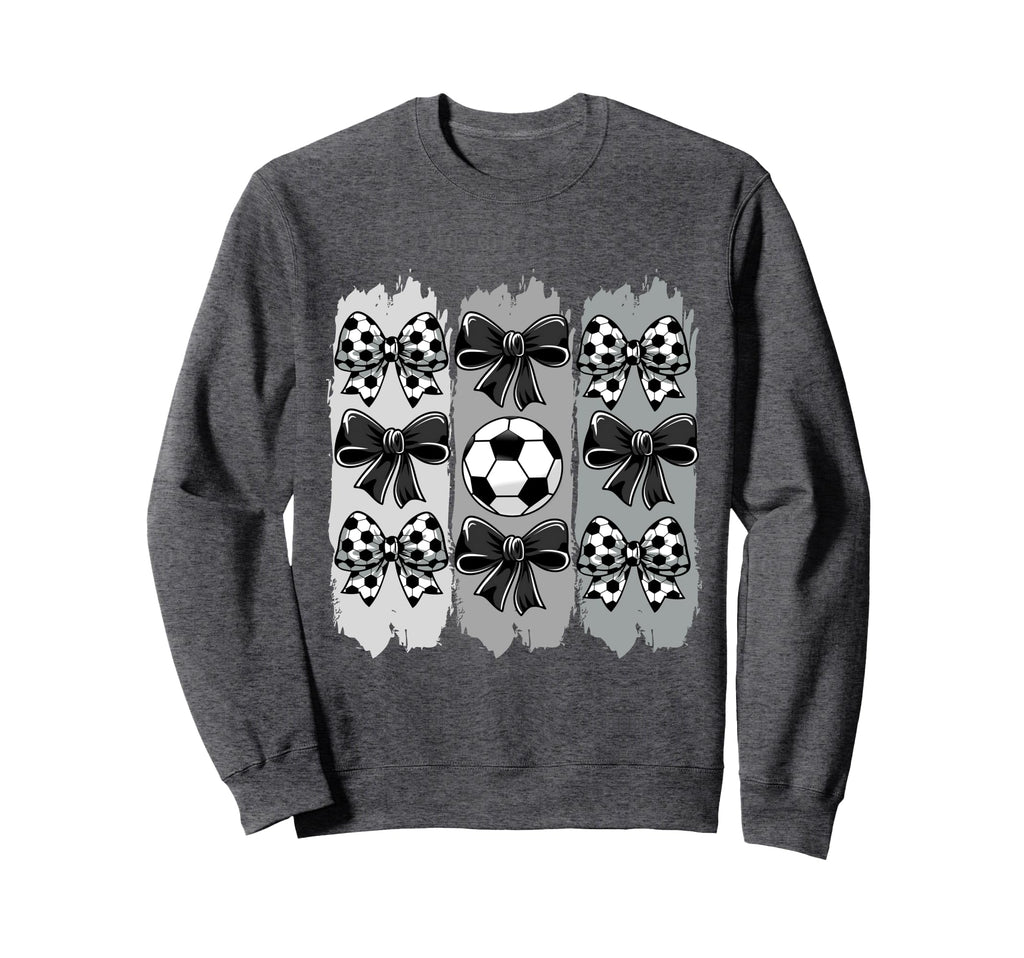 Soccer Coquette Bow Soccer Ball Sweatshirt - Minimalist Print Unisex - T-Shirt, Sweatshirt, Hoodie