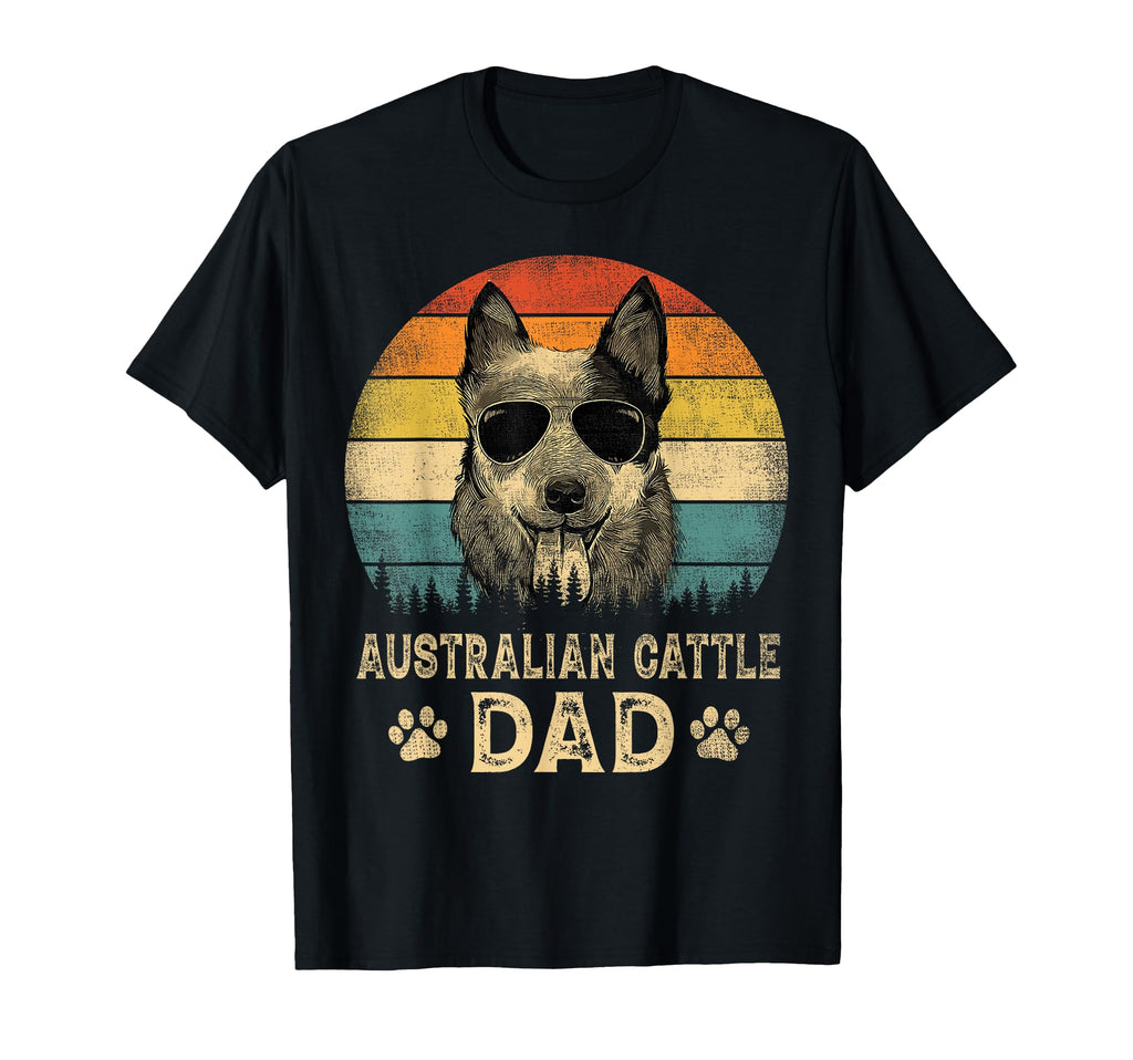 Australian Cattle Dad Dog Lovers T-Shirt - Minimalist Print Men Women - T-Shirt, Sweatshirt, Hoodie