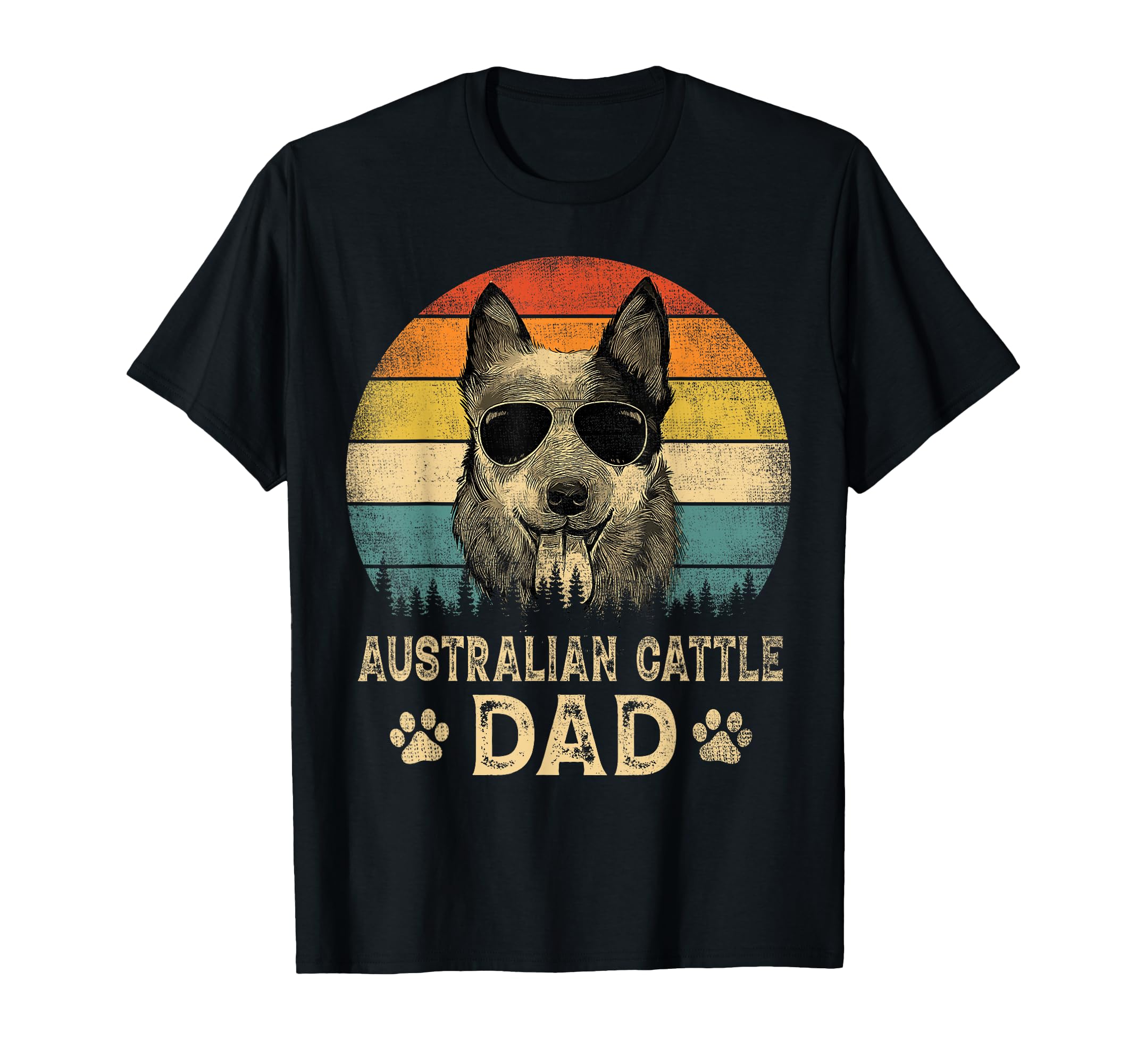 Australian Cattle Dad Dog Lovers T-Shirt - Minimalist Print Men Women - T-Shirt, Sweatshirt, Hoodie