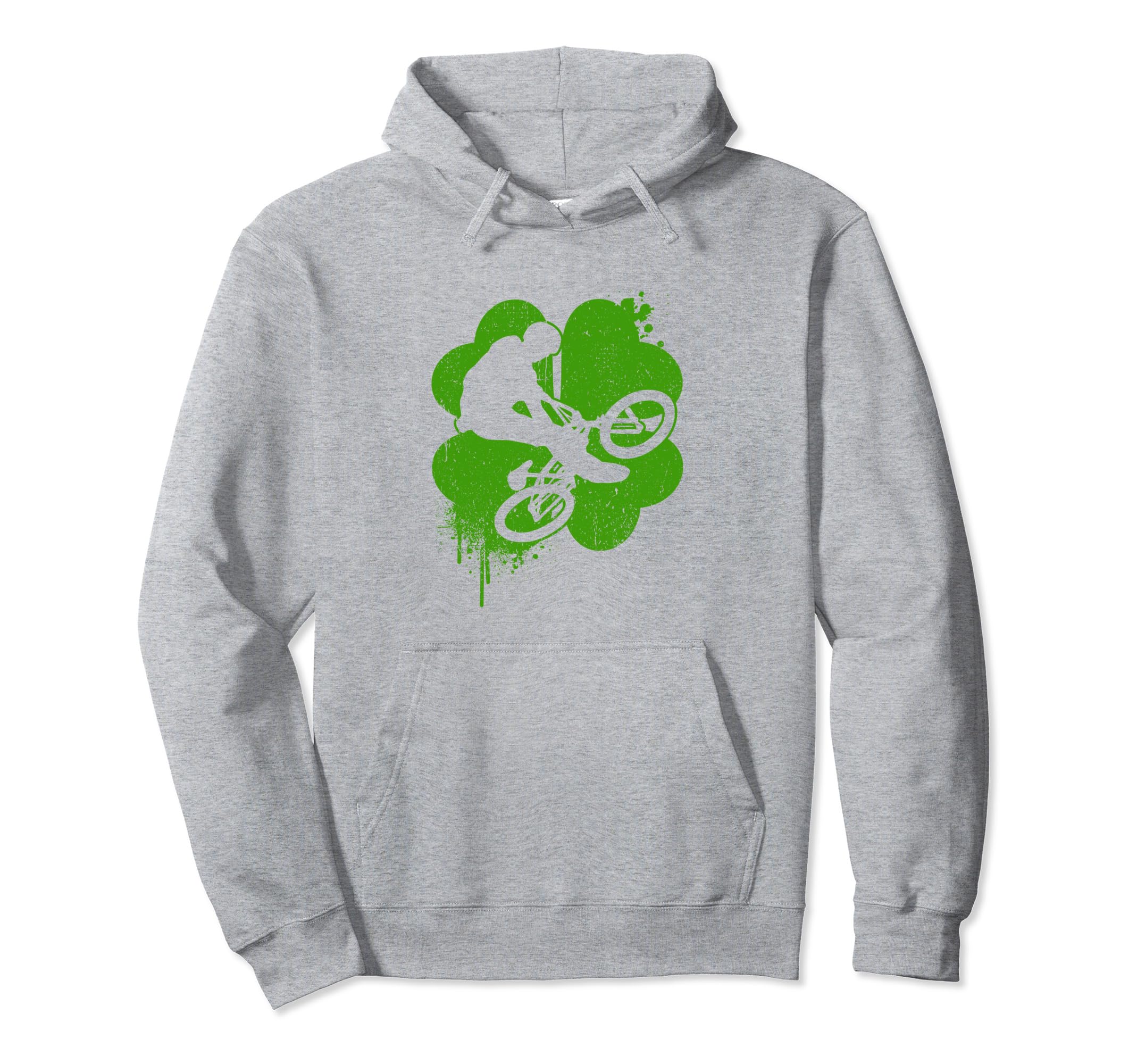 Four Leaf Clover Bmx Bike Trip St Hoodie - Aesthetic Graphic for Adults - T-Shirt, Sweatshirt, Hoodie