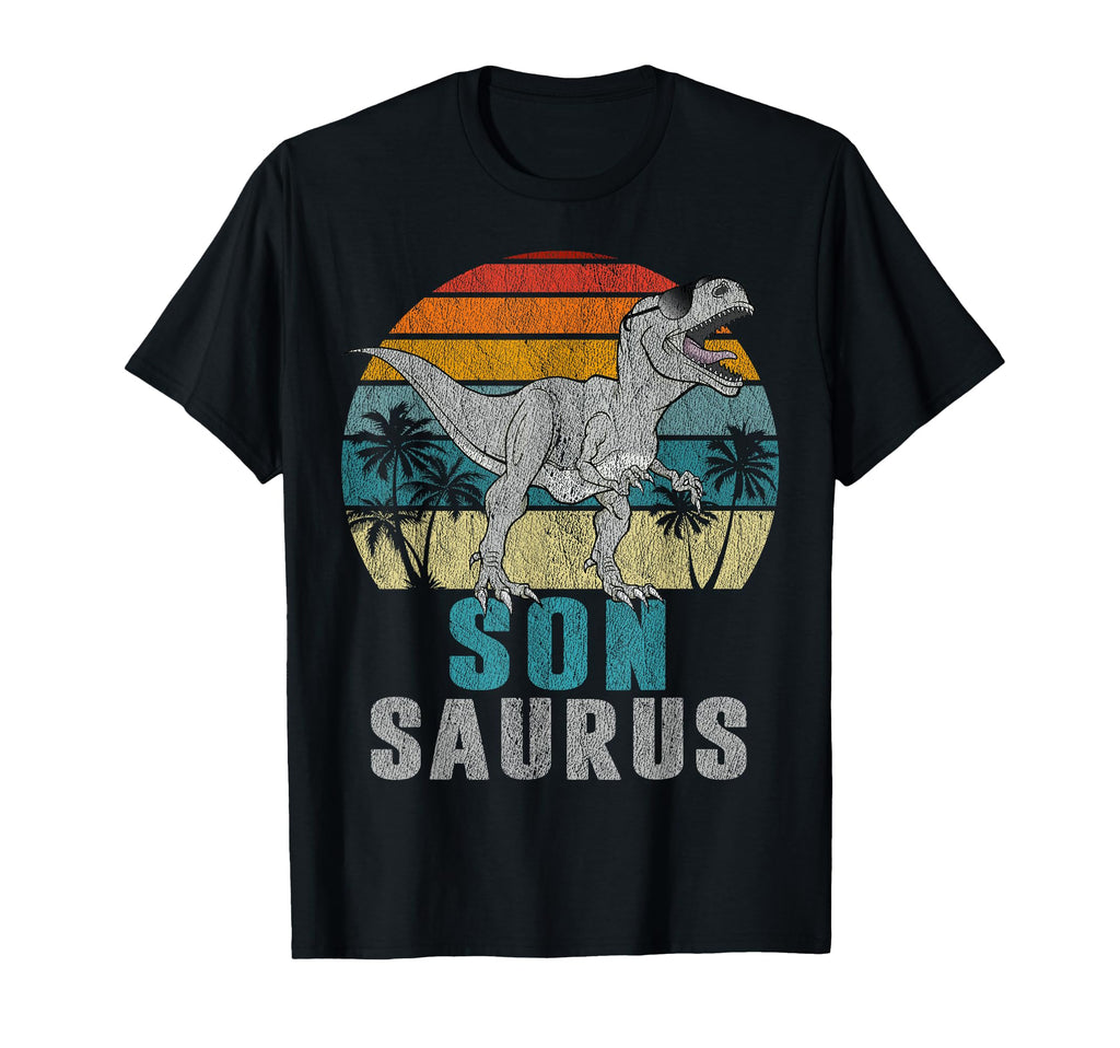 Sonsaurus T Rex Dinosaur Son Saurus T-Shirt - Custom Art Print Men Women - T-Shirt, Sweatshirt, Hoodie