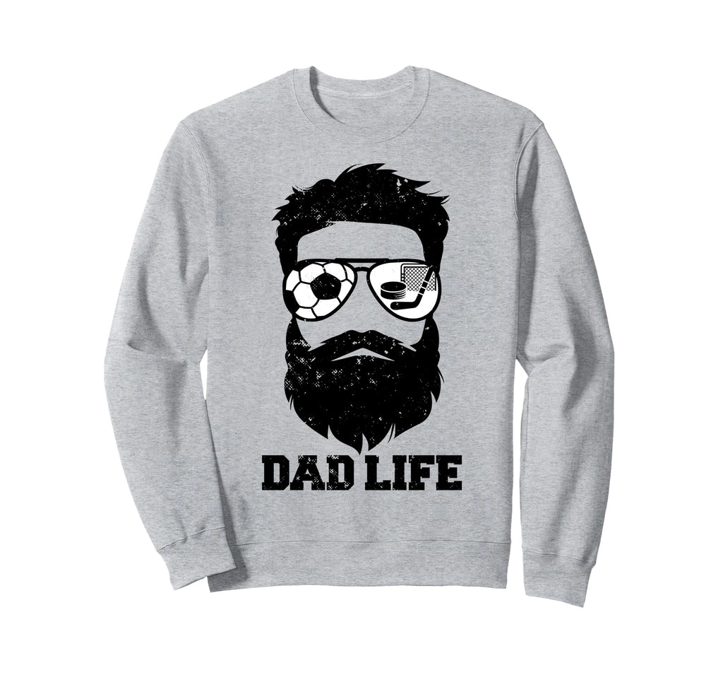 Soccer Hockey Dad Messy Hair Sweatshirt - Casual Everyday Wear Unisex - T-Shirt, Sweatshirt, Hoodie