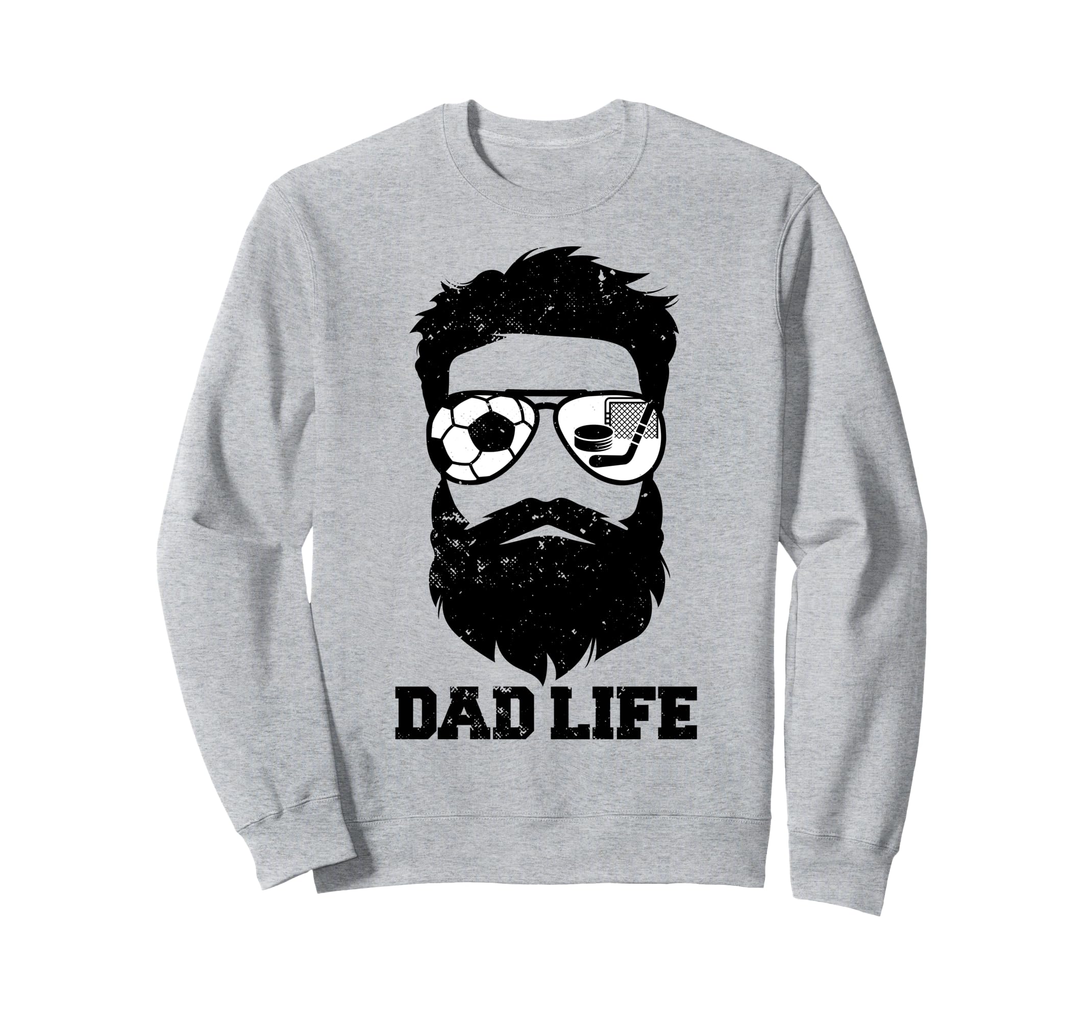 Soccer Hockey Dad Messy Hair Sweatshirt - Casual Everyday Wear Unisex - T-Shirt, Sweatshirt, Hoodie