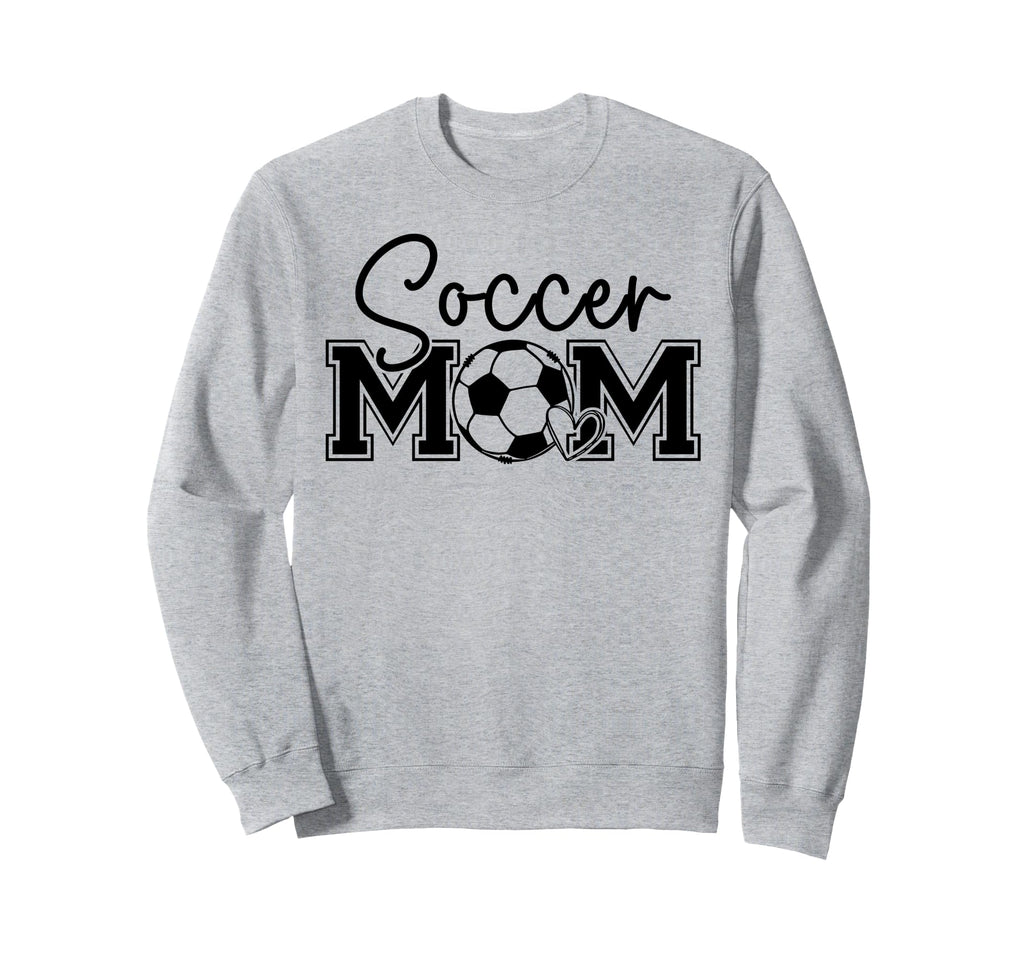 Soccer Mom Heart Game Day Vibes Sweatshirt - Minimalist Print for Adults - T-Shirt, Sweatshirt, Hoodie