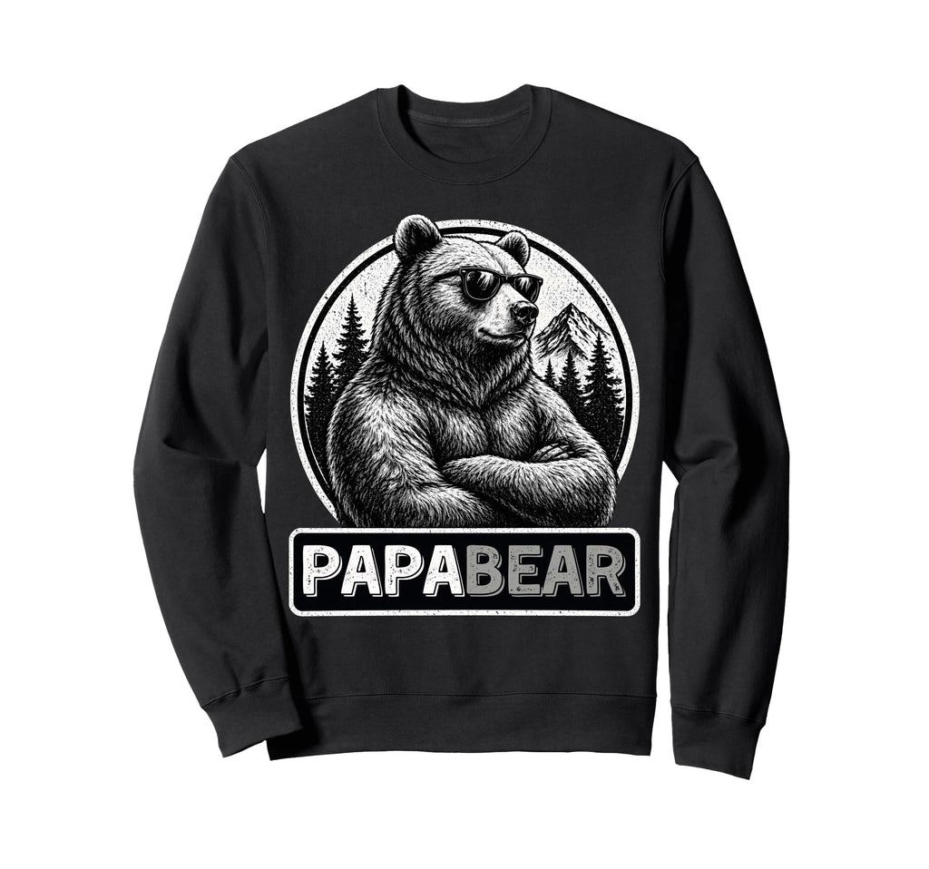 Papa Bear Alpha Father Bear Sweatshirt - Aesthetic Graphic Unisex - T-Shirt, Sweatshirt, Hoodie