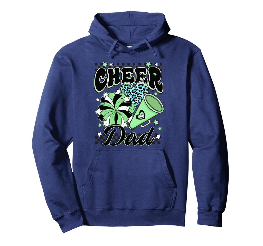 Groovy Cheer Dad Tees Cheerleader Hoodie - Graphic Print for Adults - T-Shirt, Sweatshirt, Hoodie