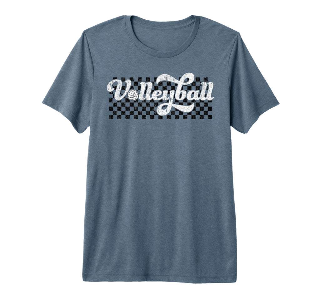 Volleyball Mom Dad Mama Family Checkered T-Shirt - Custom Art Print Unisex - T-Shirt, Sweatshirt, Hoodie