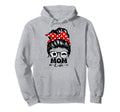 Mom Life Messy Bun Hair Funny Swim Hoodie - Streetwear Style for Adults - T-Shirt, Sweatshirt, Hoodie