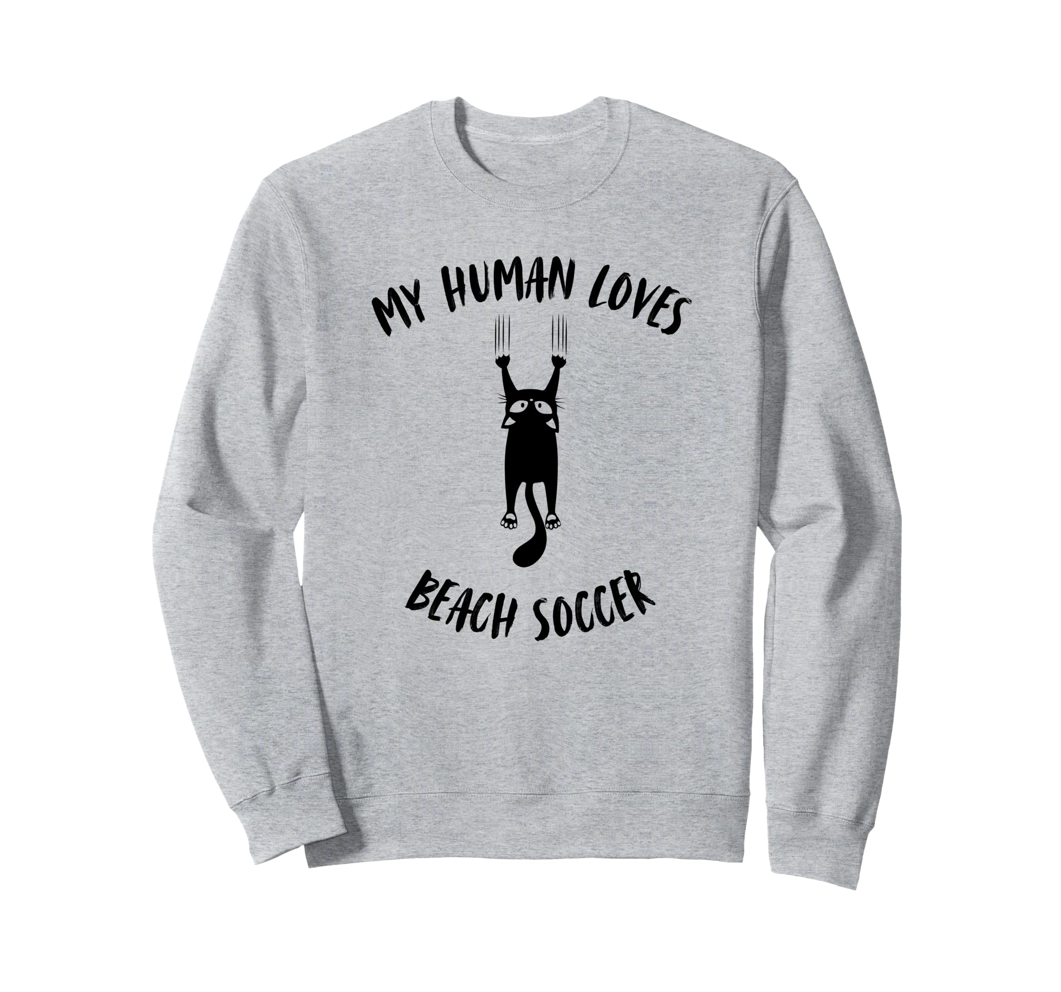 My Human Loves Beach Soccer Cat Sweatshirt - Minimalist Print Unisex - T-Shirt, Sweatshirt, Hoodie