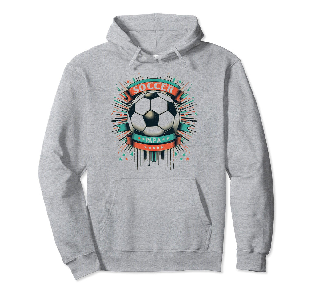 Soccer Papa Family Matching Dad Hoodie - Novelty Apparel for Adults - T-Shirt, Sweatshirt, Hoodie