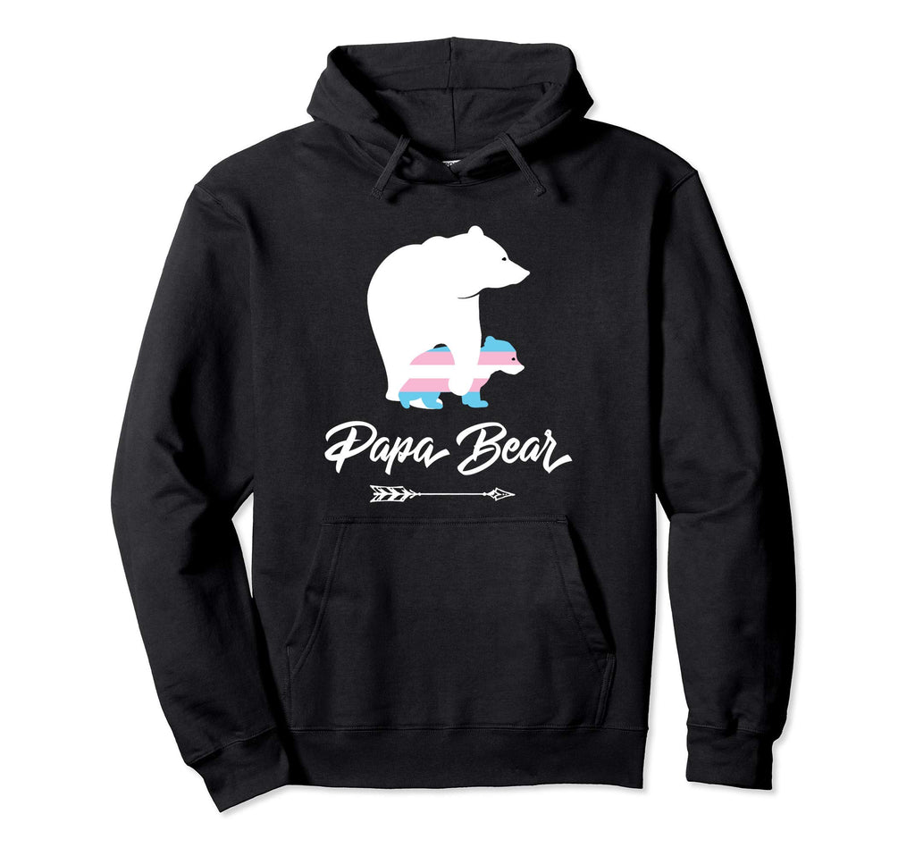 Papa Bear Lgbt Straight Ally Transgender Hoodie - Graphic Print Unisex - T-Shirt, Sweatshirt, Hoodie