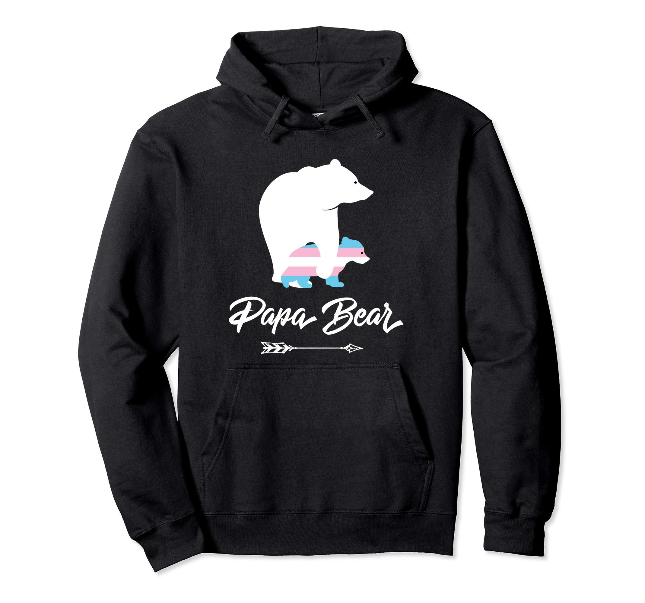 Papa Bear Lgbt Straight Ally Transgender Hoodie - Graphic Print Unisex - T-Shirt, Sweatshirt, Hoodie