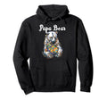 Papa Autism Bear Ribbon Puzzle Hoodie - Casual Everyday Wear Men Women - T-Shirt, Sweatshirt, Hoodie