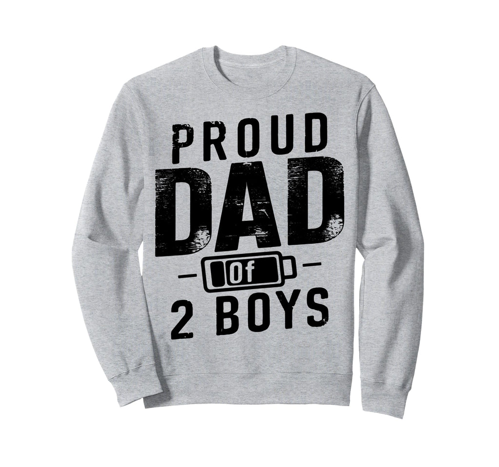 Daddy Two Sons Funny Dad 2 Sweatshirt - Graphic Print for Adults - T-Shirt, Sweatshirt, Hoodie