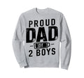 Daddy Two Sons Funny Dad 2 Sweatshirt - Graphic Print for Adults - T-Shirt, Sweatshirt, Hoodie