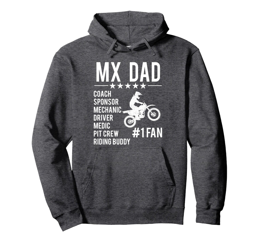 Funny Motocross Mx Dad 1 Fan Dirt Bike Hoodie - Novelty Apparel Unisex - T-Shirt, Sweatshirt, Hoodie