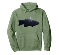 Fishing Largemouth Bass Bass Forest Hoodie - Fun Novelty Design Unisex - T-Shirt, Sweatshirt, Hoodie