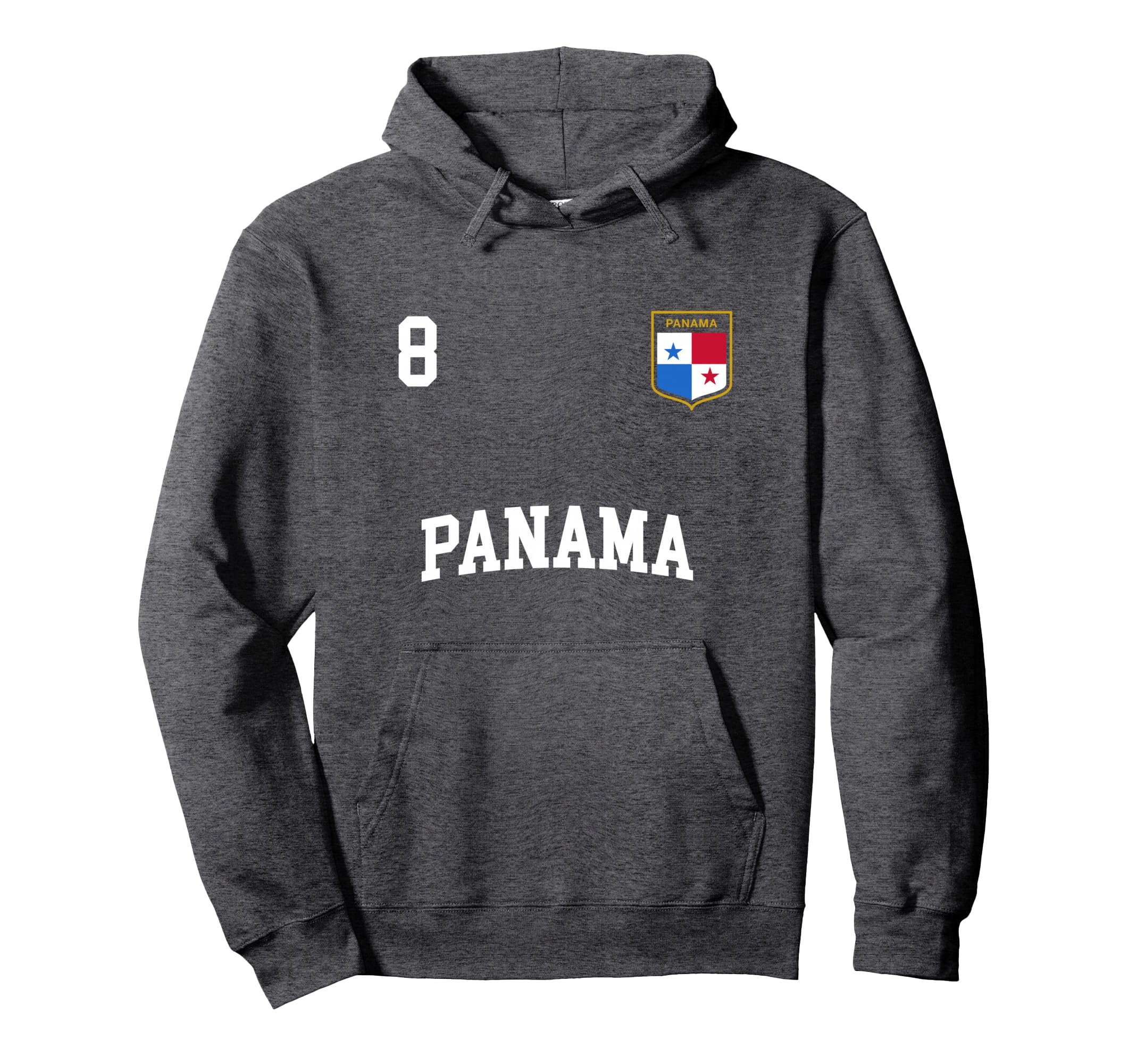 Panama 8 Panamanian Flag Soccer Hoodie - Casual Everyday Wear Men Women - T-Shirt, Sweatshirt, Hoodie