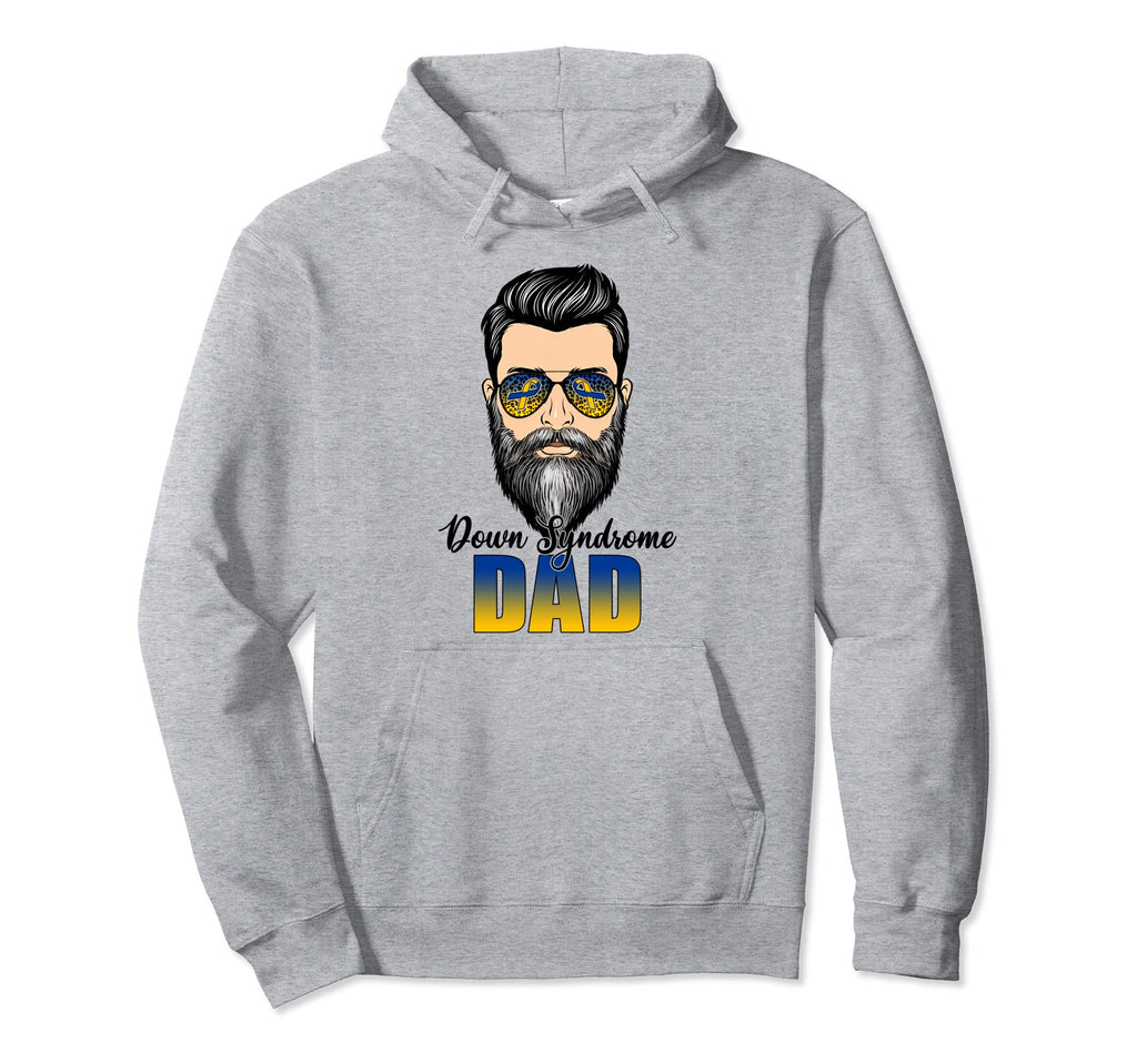 Bearded Leopard Blue Yellow Ribbon Hoodie - Minimalist Print Men Women - T-Shirt, Sweatshirt, Hoodie