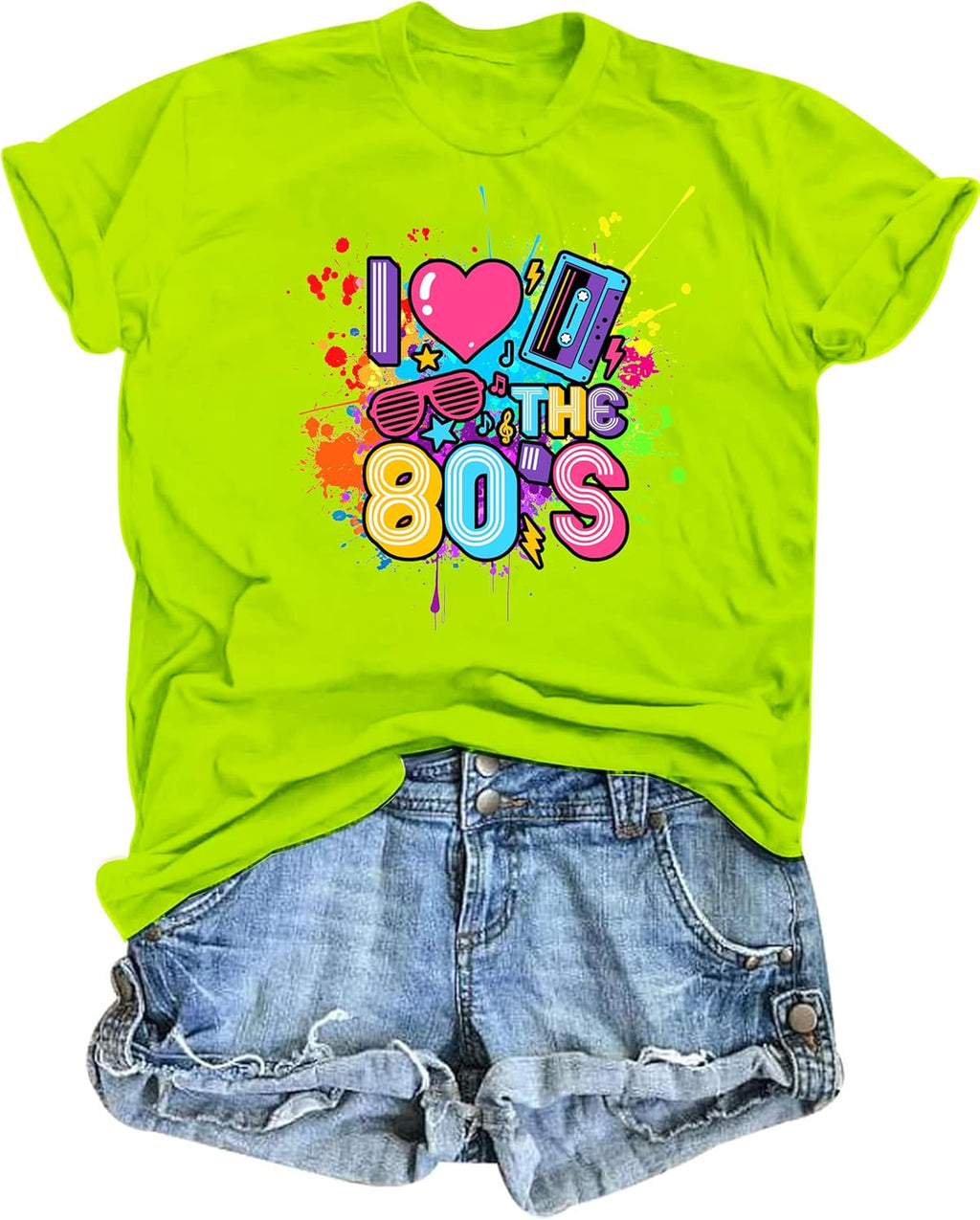 80s for Women I Love The Themed Disco Music Top 1980s - Adult & Kids T-Shirts, Sweatshirts & Hoodies apparel design preview 1