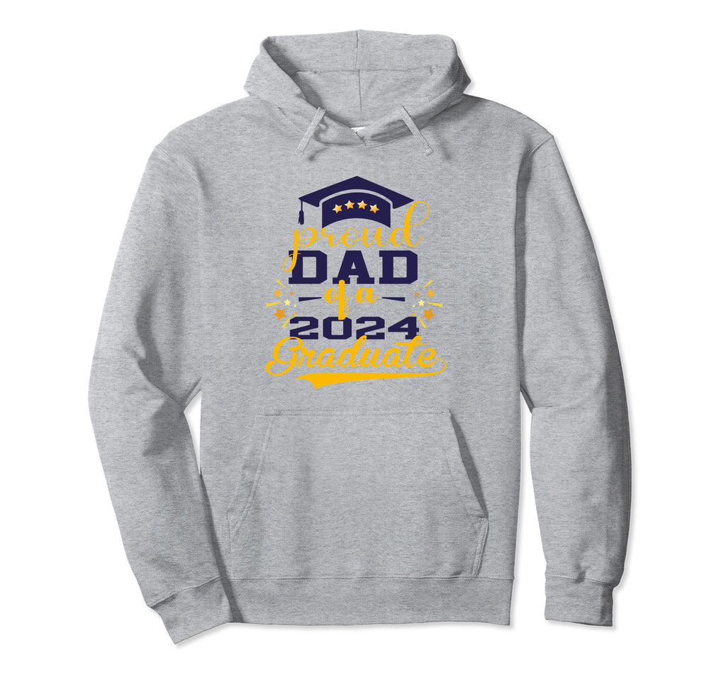 Proud Dad Class 2024 Graduate Dad Senior Hoodie - Unique Graphic Men Women - T-Shirt, Sweatshirt, Hoodie