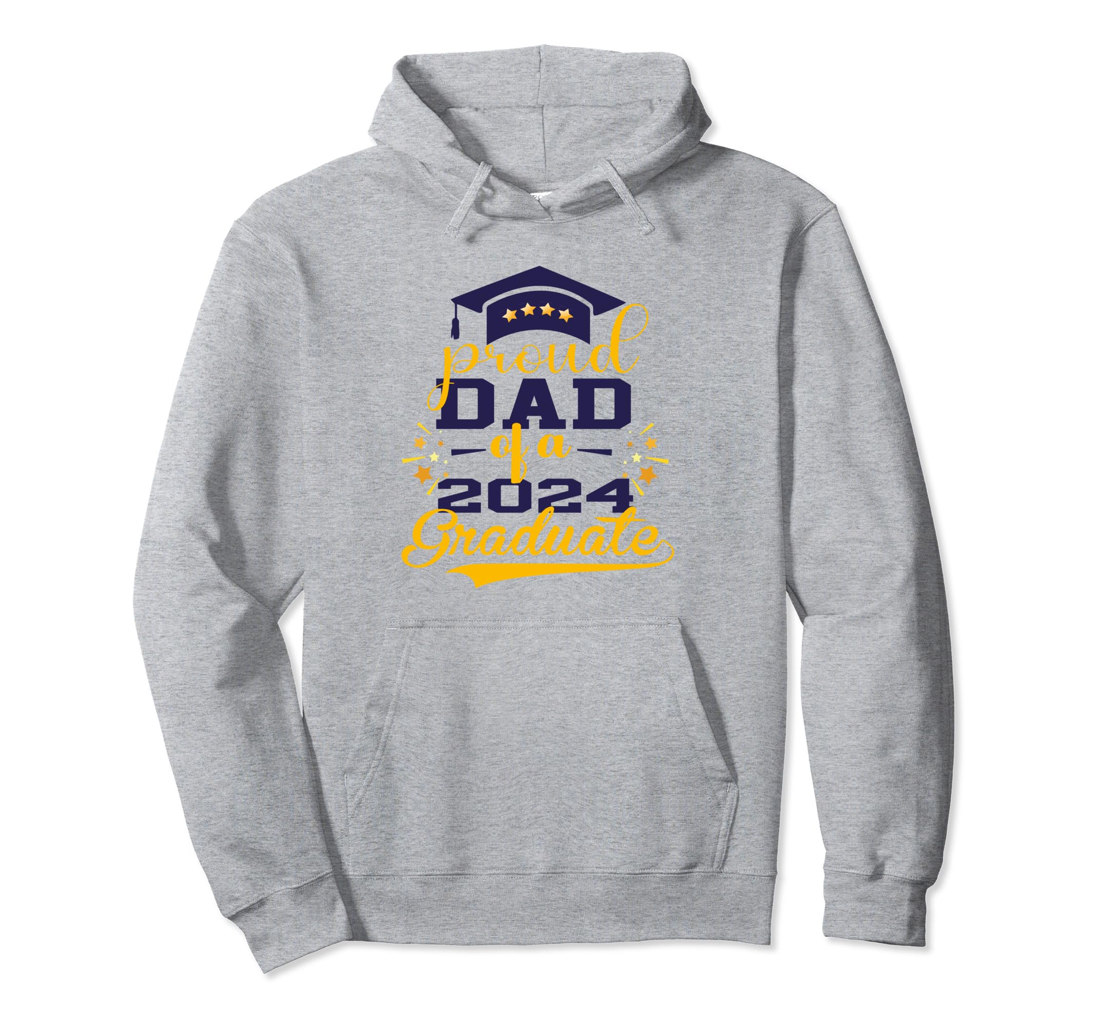 Proud Dad Class 2024 Graduate Dad Senior Hoodie - Unique Graphic Men Women - T-Shirt, Sweatshirt, Hoodie