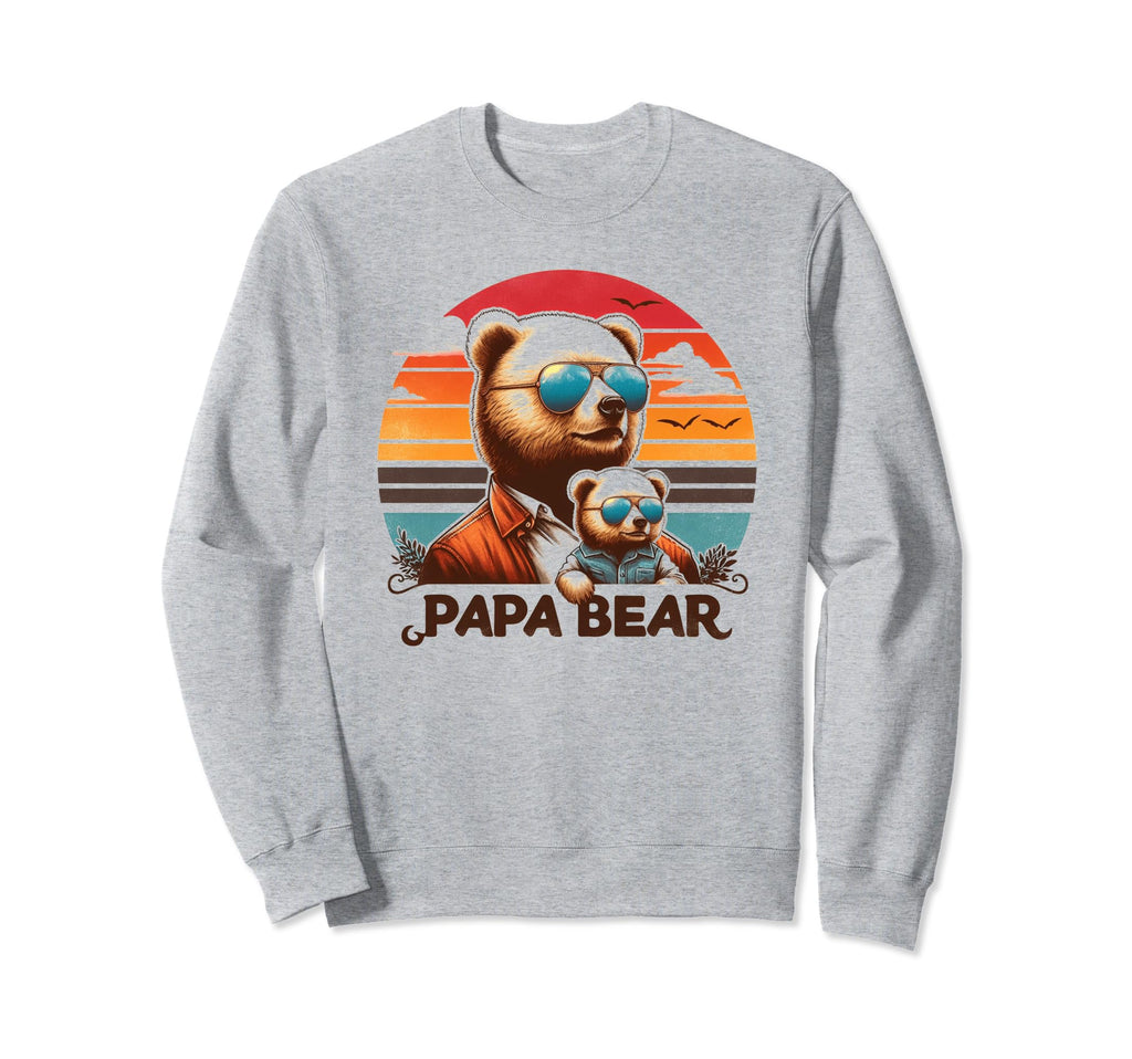 Papa Bear Sunglasses Funny Bear Sweatshirt - Fun Novelty Design Men Women - T-Shirt, Sweatshirt, Hoodie
