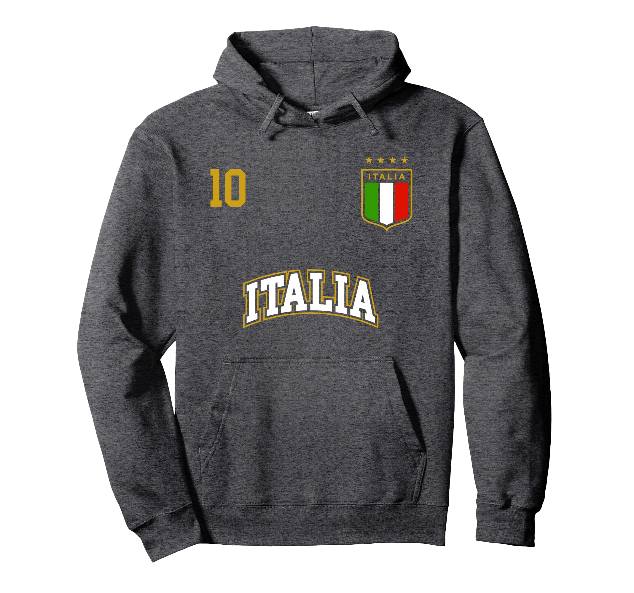 Italy Soccer Team Number 10 Sports Hoodie - Casual Everyday Wear Unisex - T-Shirt, Sweatshirt, Hoodie