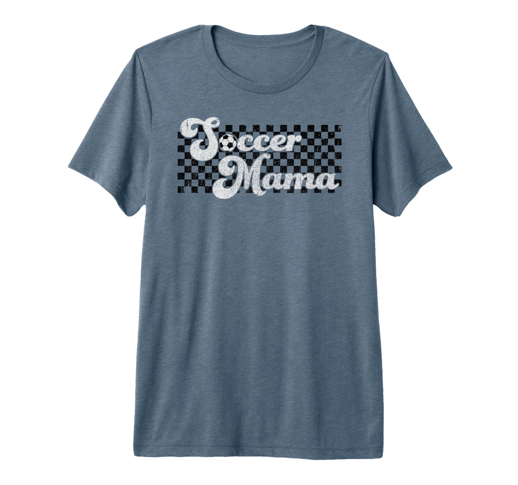 Soccer Mama Soccer Mom Checkered T-Shirt - Graphic Print for Adults - T-Shirt, Sweatshirt, Hoodie