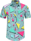 80s for Men 90s Retro Casual Button-Down Hawaiian - Adult & Kids T-Shirts, Sweatshirts & Hoodies apparel design preview 1