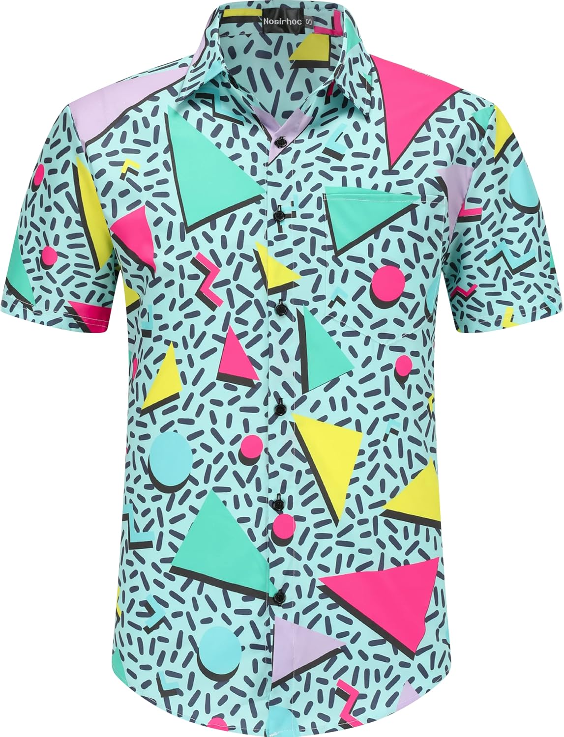 80s for Men 90s Retro Casual Button-Down Hawaiian - Adult & Kids T-Shirts, Sweatshirts & Hoodies apparel design preview 1