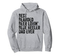 Best Bearded Beer Lovin Blue Heeler Dad Hoodie - Custom Art Print Unisex - T-Shirt, Sweatshirt, Hoodie