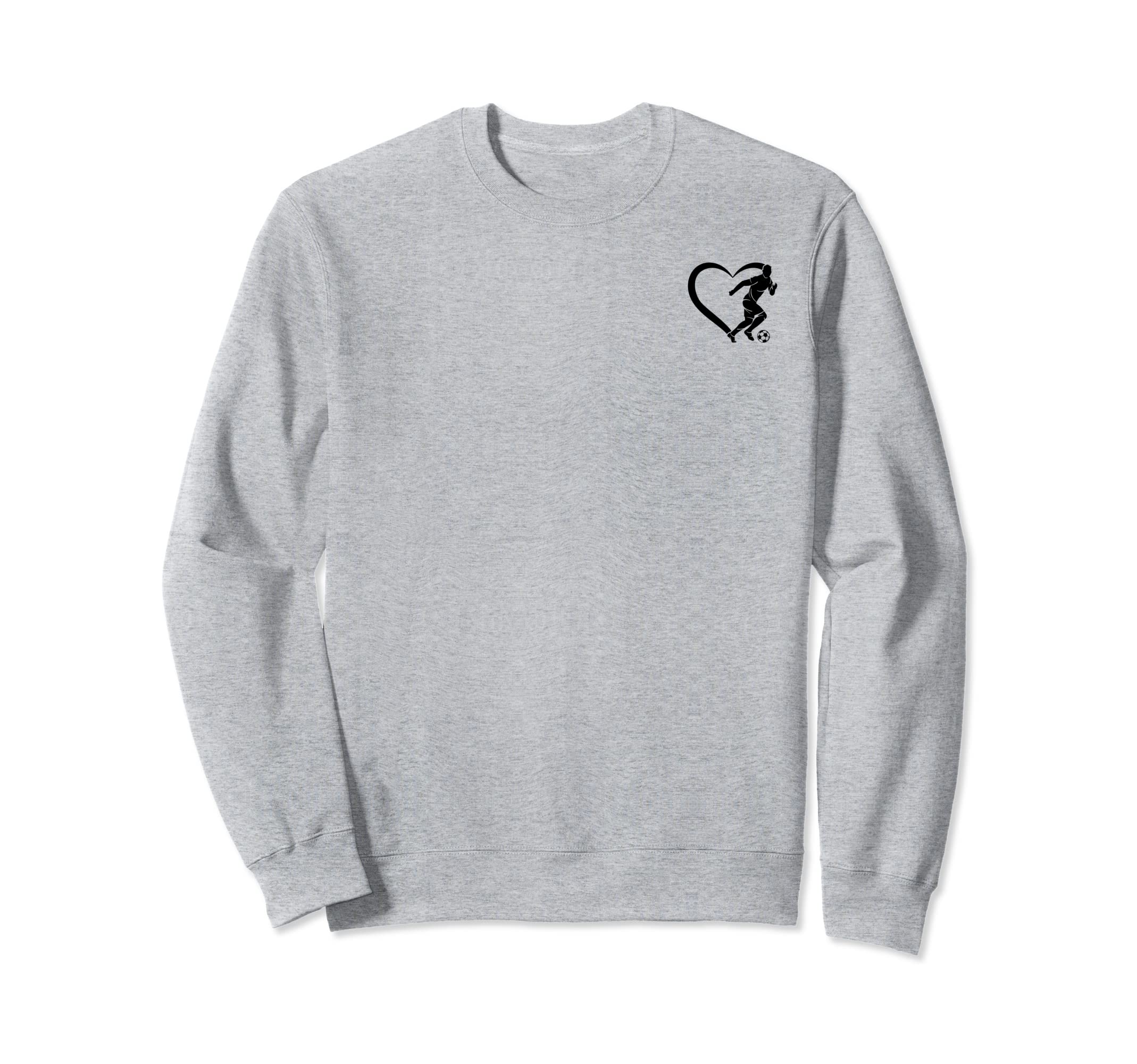 Soccer Player Heart Soccer Sweatshirt - Casual Everyday Wear Men Women - T-Shirt, Sweatshirt, Hoodie