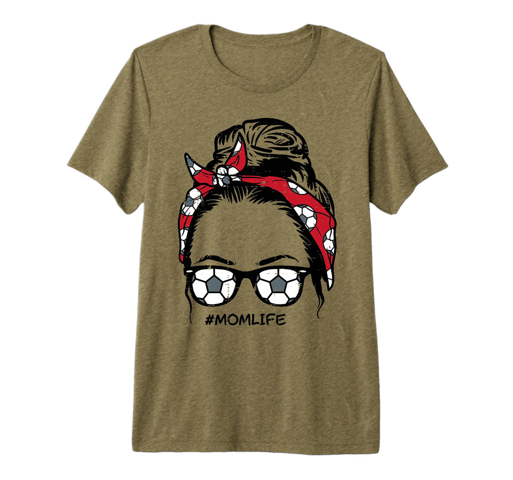 Soccer Bandana Sunglasses Mom Life T-Shirt - Novelty Apparel for Adults - T-Shirt, Sweatshirt, Hoodie