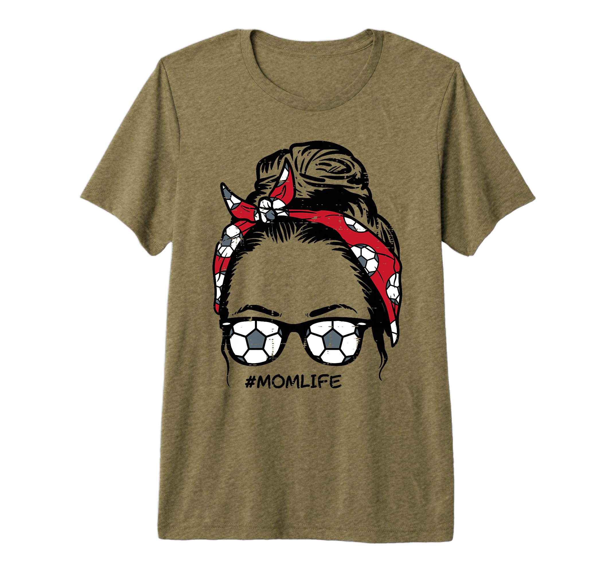 Soccer Bandana Sunglasses Mom Life T-Shirt - Novelty Apparel for Adults - T-Shirt, Sweatshirt, Hoodie