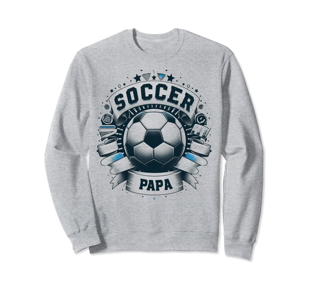 Soccer Papa Family Matching Dad Sweatshirt - Minimalist Print for Adults - T-Shirt, Sweatshirt, Hoodie