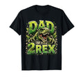 Dad Two Rex Birthday Dinosaur Family T-Shirt - Unique Graphic Unisex - T-Shirt, Sweatshirt, Hoodie