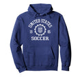 United States Womens Soccer Stamp Hoodie - Fun Novelty Design for Adults - T-Shirt, Sweatshirt, Hoodie