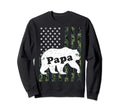 Mens Papa Bear Camouflage Usa Sweatshirt - Trendy Graphic for Adults - T-Shirt, Sweatshirt, Hoodie