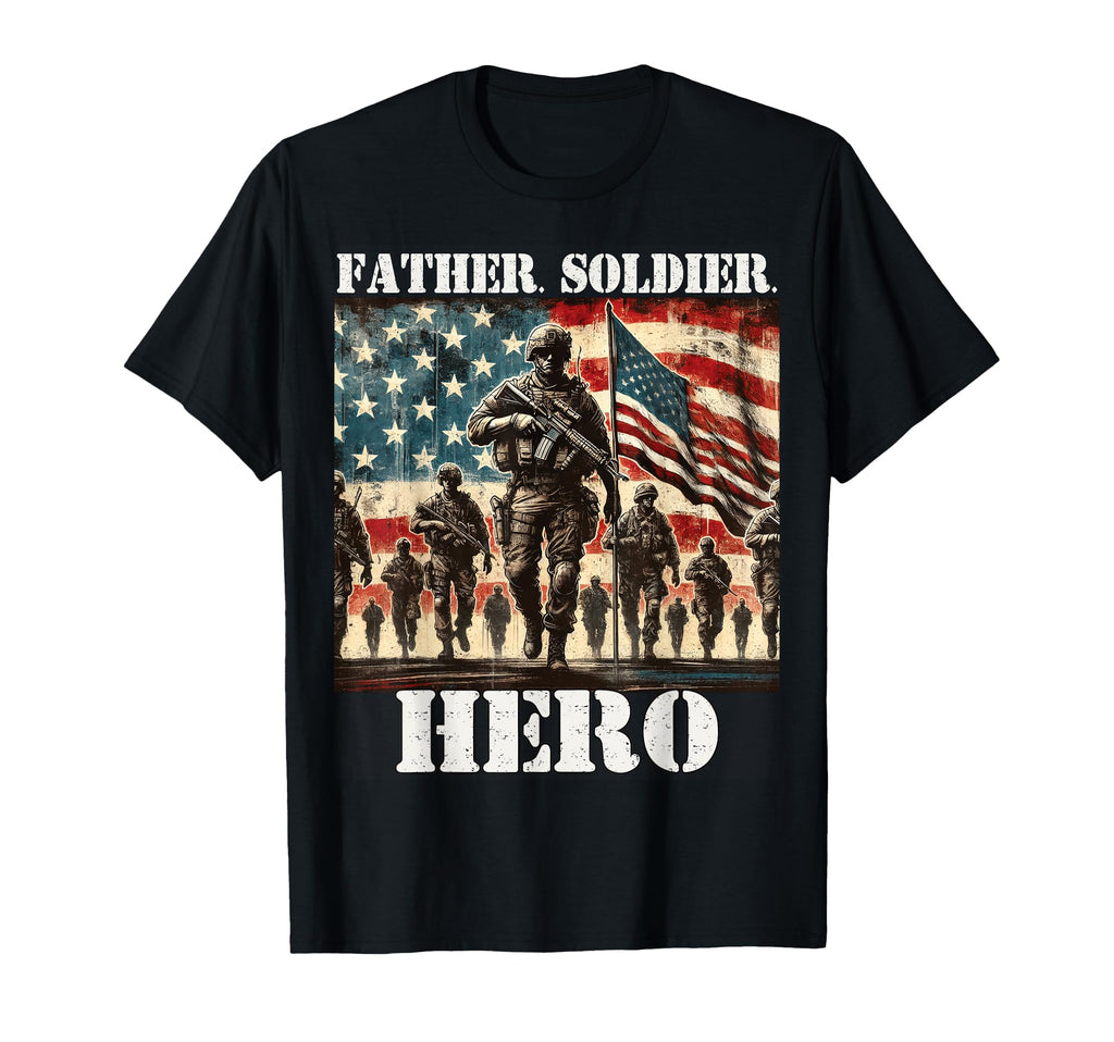 Proud Father Son Daughter Wife Army T-Shirt - Custom Art Print Unisex - T-Shirt, Sweatshirt, Hoodie