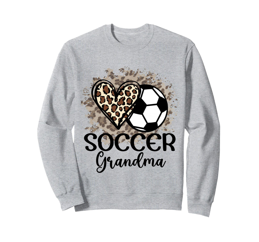 Soccer Grandma Funny Leopard Heart Sweatshirt - Graphic Print Men Women - T-Shirt, Sweatshirt, Hoodie