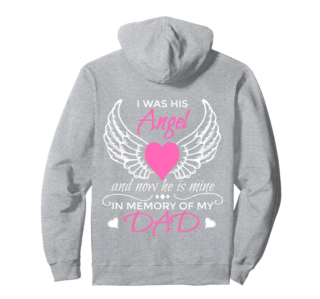 Guardian Angel Dad I Was His Angel Hoodie - Aesthetic Graphic for Adults - T-Shirt, Sweatshirt, Hoodie