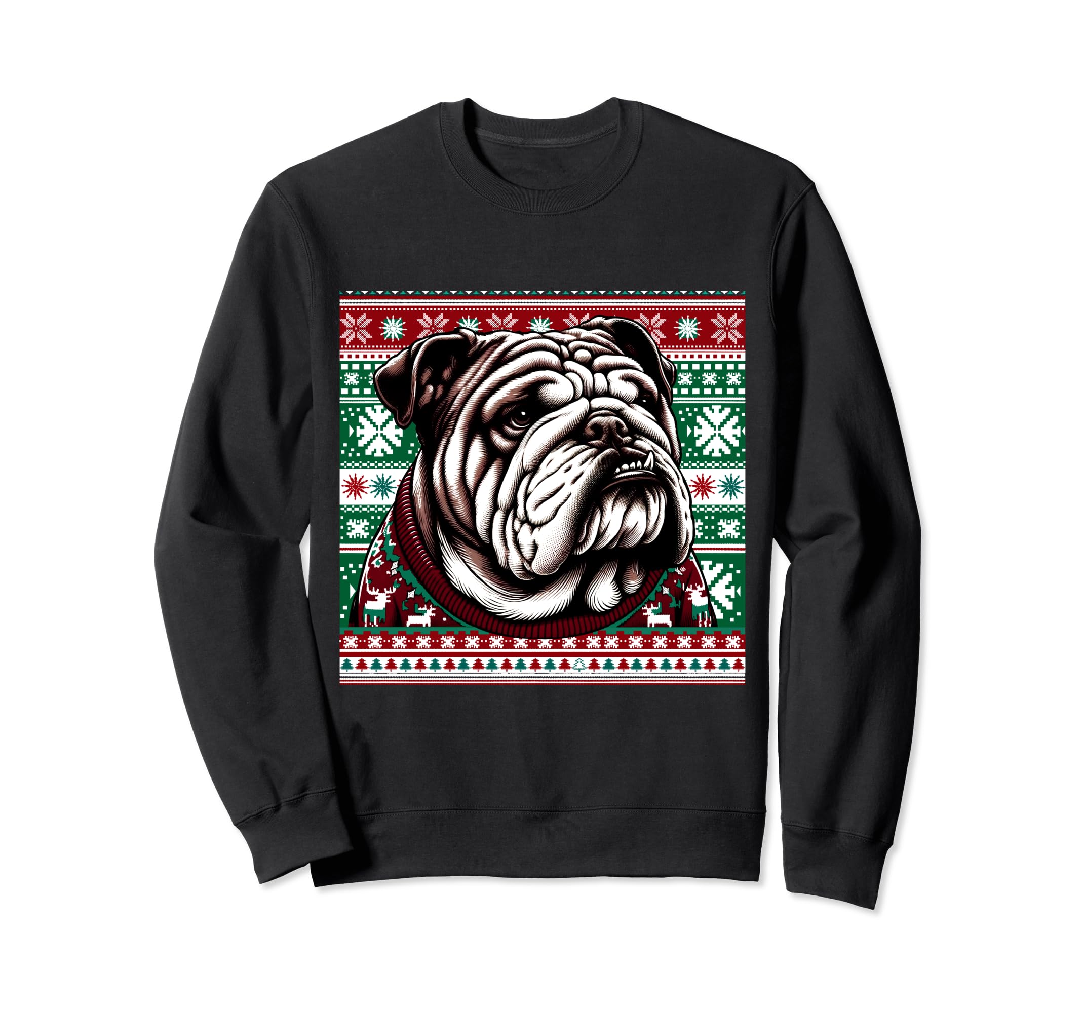 Ugly Bulldog Face Sweatshirt - Trendy Graphic Unisex - T-Shirt, Sweatshirt, Hoodie