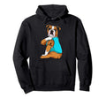 English Bulldog I Love Dad Tattoo Dog Dad Hoodie - Unique Graphic Unisex - T-Shirt, Sweatshirt, Hoodie