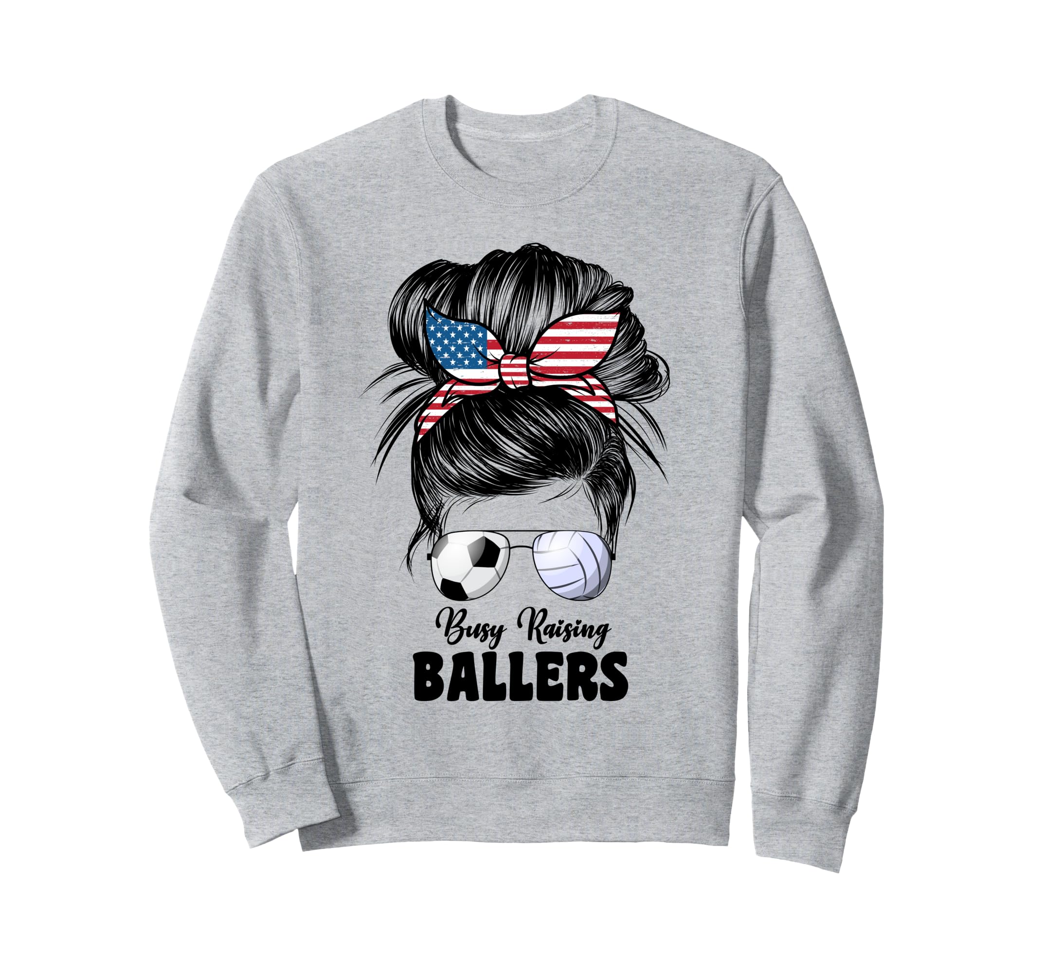 Busy Raising Ballers Volleyball Sweatshirt - Novelty Apparel for Adults - T-Shirt, Sweatshirt, Hoodie
