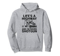 Trucker Driving Dad Trucker Father Hoodie - Minimalist Print Men Women - T-Shirt, Sweatshirt, Hoodie