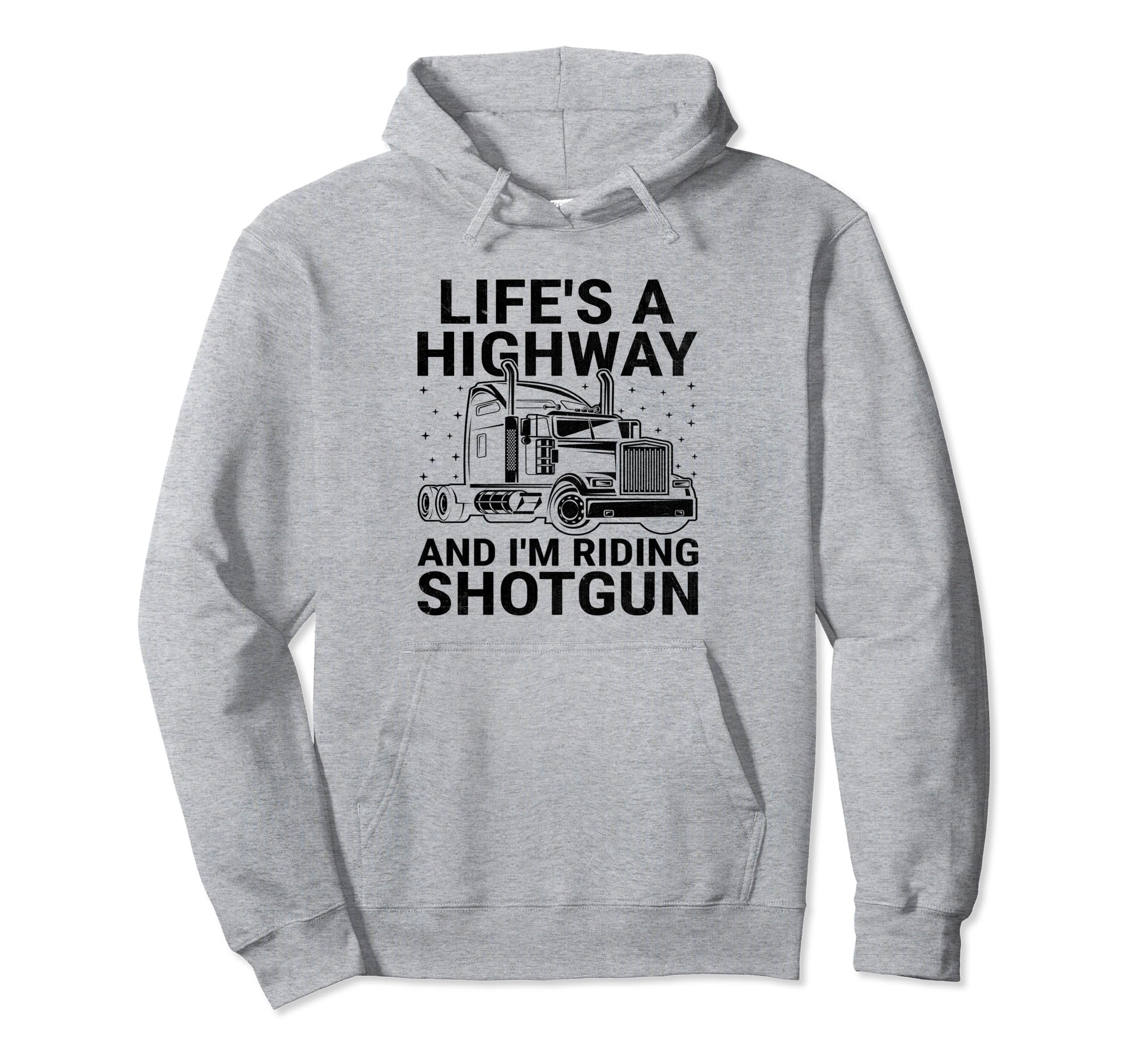 Trucker Driving Dad Trucker Father Hoodie - Minimalist Print Men Women - T-Shirt, Sweatshirt, Hoodie