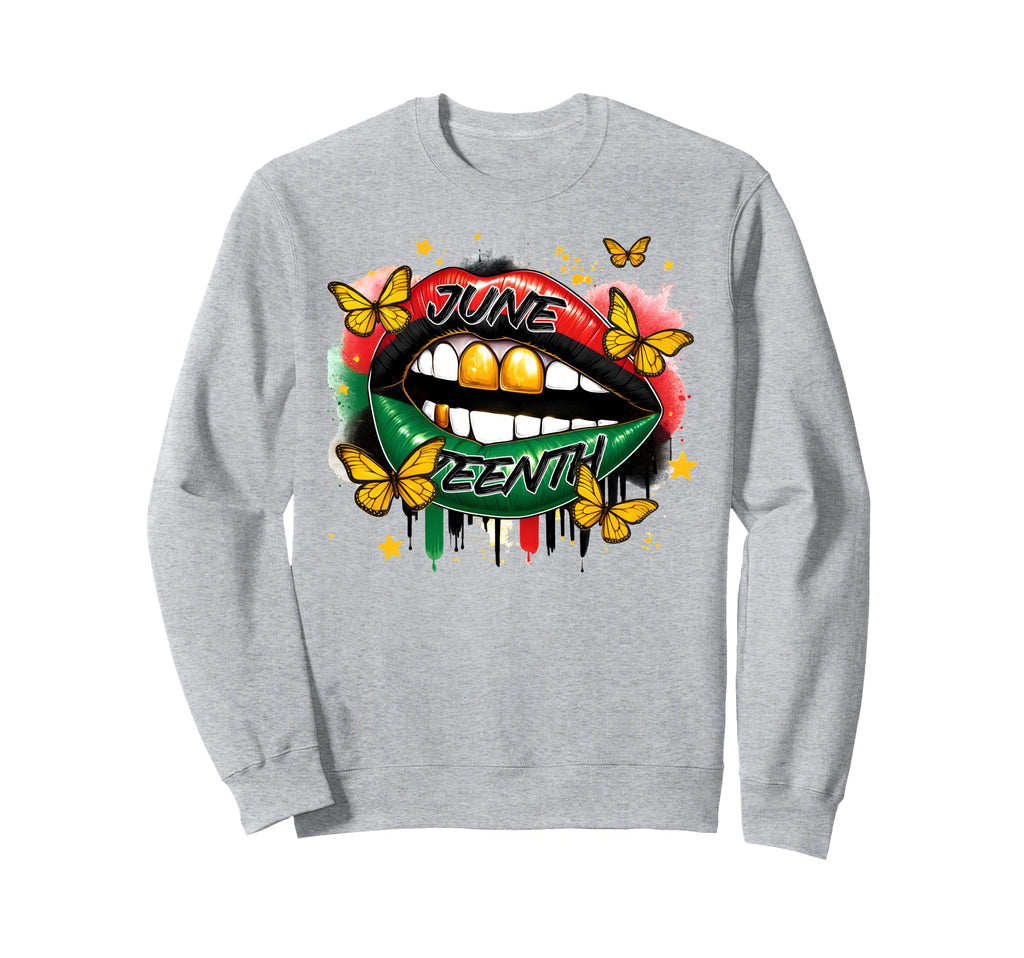 Juneteenth Melanin Black Dad Brown Sweatshirt - Graphic Print Men Women - T-Shirt, Sweatshirt, Hoodie