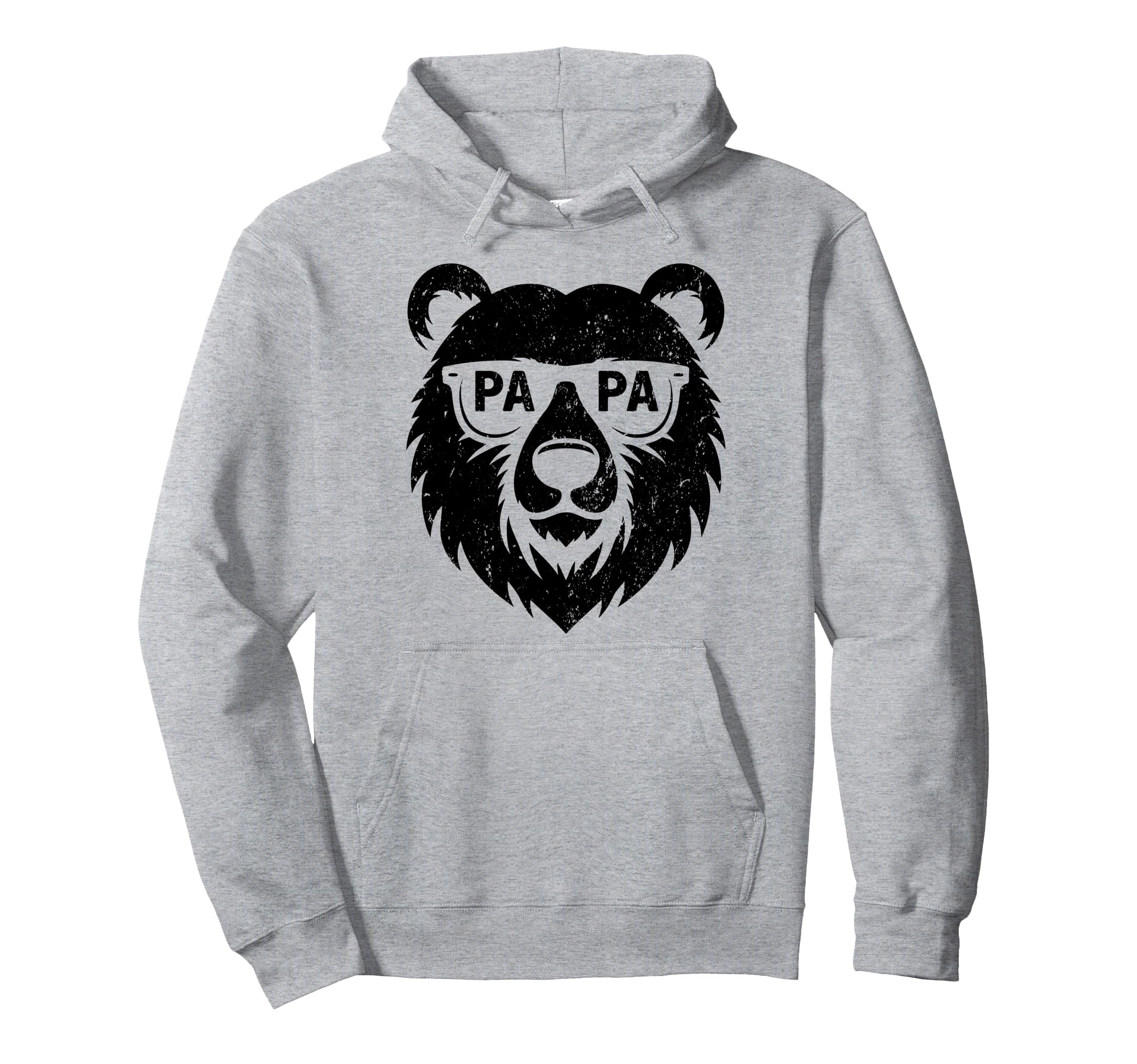 Papa Bear Face Wearing Sunglasses Hoodie - Minimalist Print for Adults - T-Shirt, Sweatshirt, Hoodie